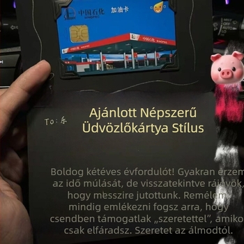 Kézzel írt romantikus üdvözlőlap elegáns borítékkal a barátomnak — Valentín-nap DIY születésnapi kártya