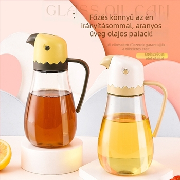 Üveg olajos palack automatikus nyitás-zárás, szivárgásmentes, nagy kapacitású, könnyed luxus stílus