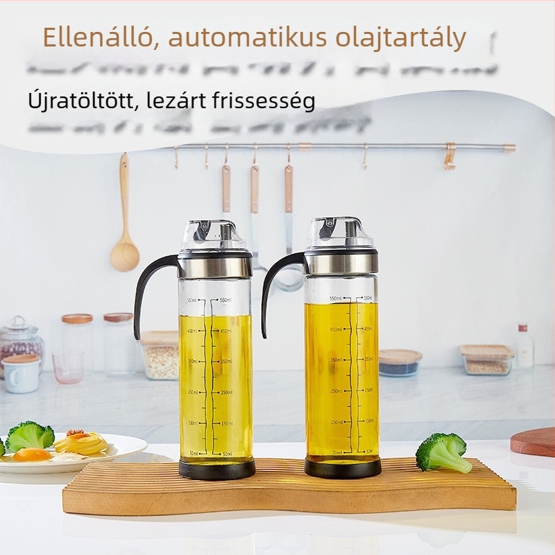 Olajtartó kanna Superior Forces – üvegből, automatikus nyitás-zárás, modern minimalist stílus