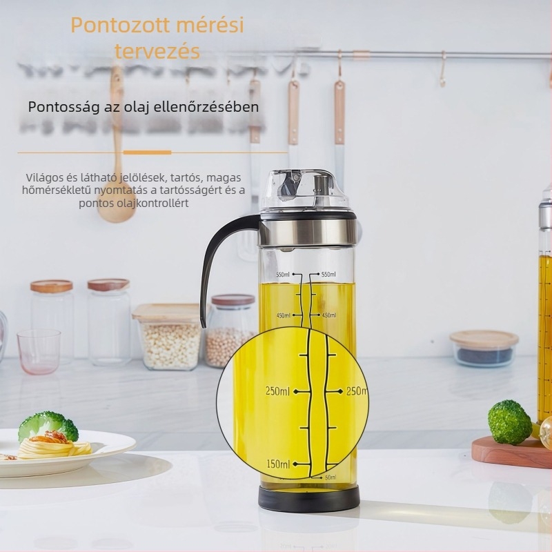 Olajtartó kanna Superior Forces – üvegből, automatikus nyitás-zárás, modern minimalist stílus