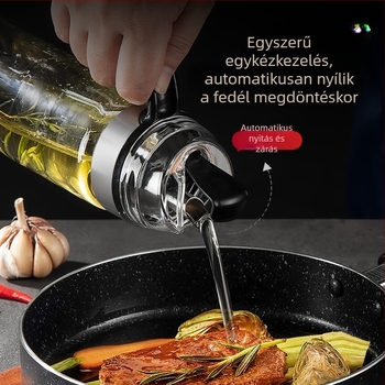MAXCOOK üvegből készült olajtartó automata nyitás-zárás funkcióval, szivárgásmentes