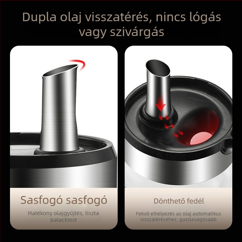 MAXCOOK üvegből készült olajtartó automata nyitás-zárás funkcióval, szivárgásmentes