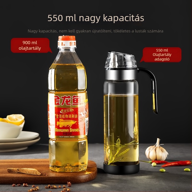 MAXCOOK üvegből készült olajtartó automata nyitás-zárás funkcióval, szivárgásmentes