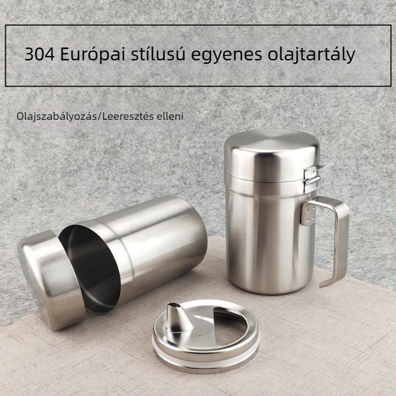 Luershun – 304 rozsdamentes acél olajtartó, modern minimalista stílus, szója- és ecetszószhoz való üveg, származás Chaozhou