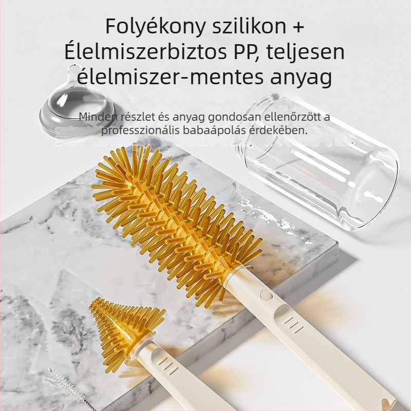 Yobeidi cumisüveg tisztító készlet szárítóállvánnyal, cumisüveg tisztító kefével, hordozható tároló dobozzal