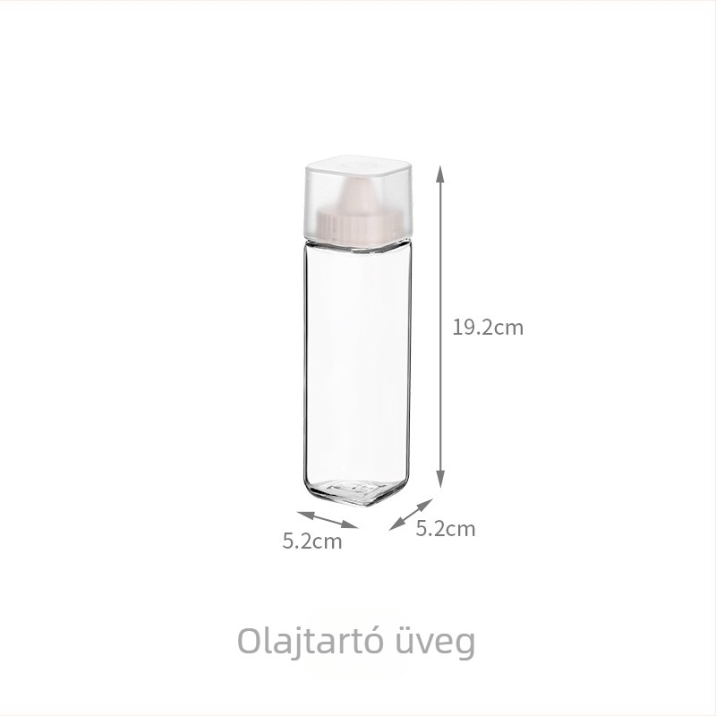 Üveg olajtartó kanna csepegésmentes kiöntővel, szója- és ecet számára