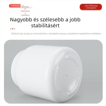 Youbink PET műanyag edény fehérje porához – zárt edény műanyag kupakkal, 1L/2L kapacitás