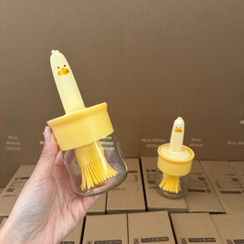 Minnow Home rozsdamentes acél olajtartó üveg szilikon ecsettel – modern, minimalista kialakítás, prémium minőség