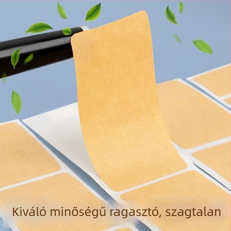 Öntapadós kraftpapírból készült lezárócímke, vízálló üres címke, írható jegyzet