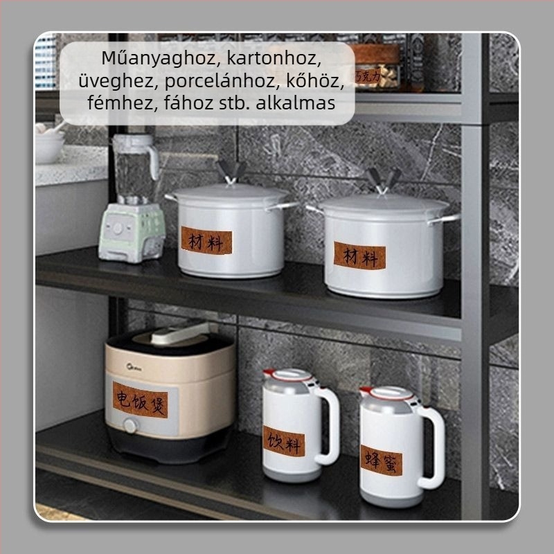 Öntapadós kraftpapírból készült lezárócímke, vízálló üres címke, írható jegyzet