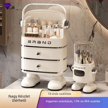 Kozmetikai tároló doboz, fiókos típus, többsfunkciós, PET+ABS+PP, modell 5015-5017