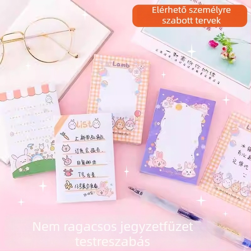 Star Page 001 Rajzfilmszerű jegyzetfüzet kitéphető oldalakkal, testre szabható logó és személyre szabási lehetőség