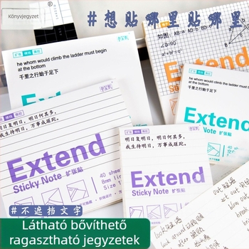 Átlátszó hajtogatható ragasztó jegyzetek, bárhová felragasztható, 40 oldal, márka Book Shengji