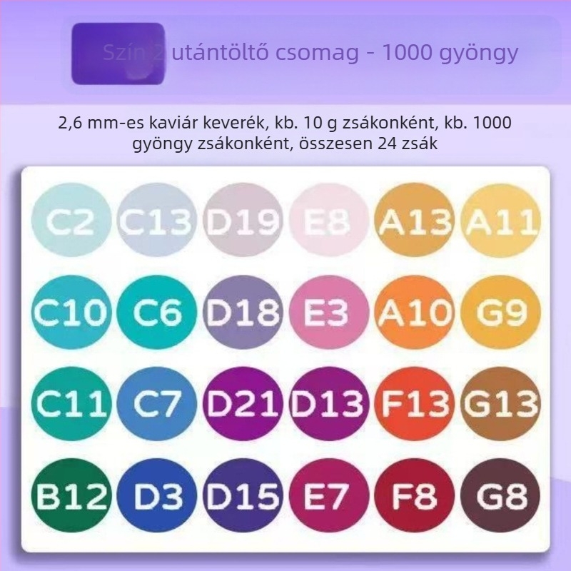 Fused Bean kiegészítő csomag – DIY sík puzzle játék, műanyag, 7–14 éveseknek