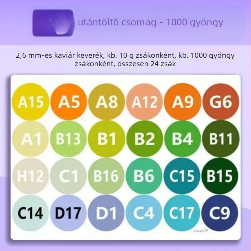 Fused Bean kiegészítő csomag – DIY sík puzzle játék, műanyag, 7–14 éveseknek