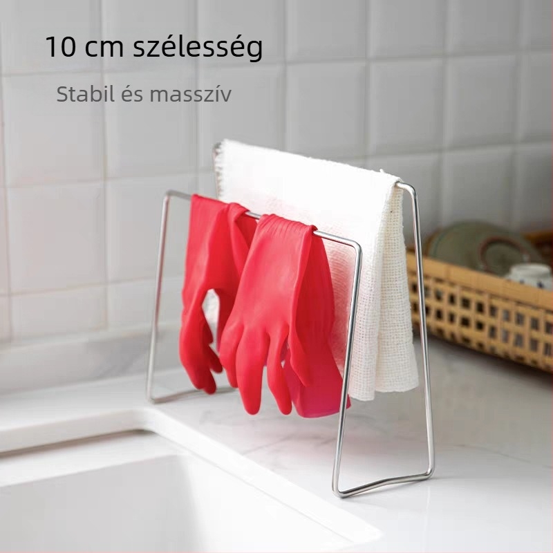 304 rozsdamentes acél rongy- és törölközőtartó lefolyó állvány – keskeny konyhaasztalra, többszörös funkció, modern minimalista stílus, 2022-es piacra kerülés