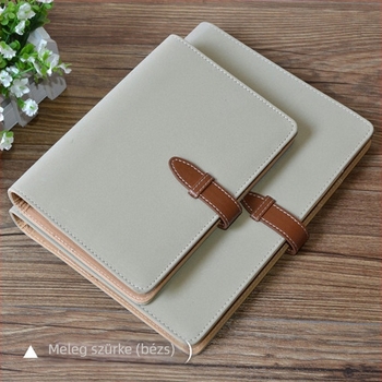 YH113 napló, műbőr borítóval, loose-leaf kötés, 80 gsm papír, 100–200 oldal