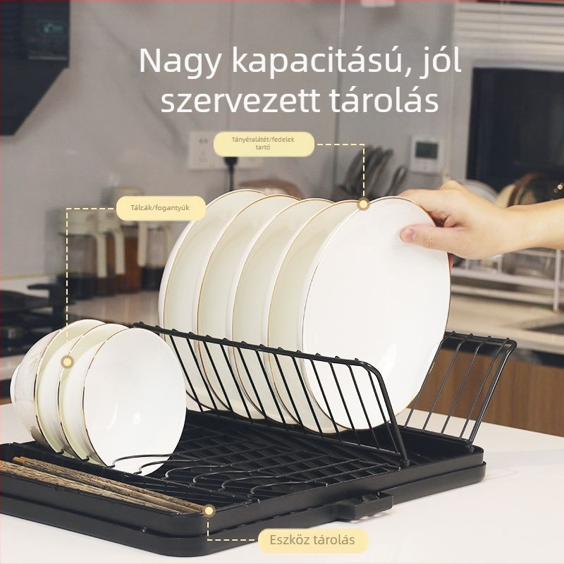 Összecsukható tálak szárító állvány, vasból, Guangdong eredetű, 2023 őszi bevezetés