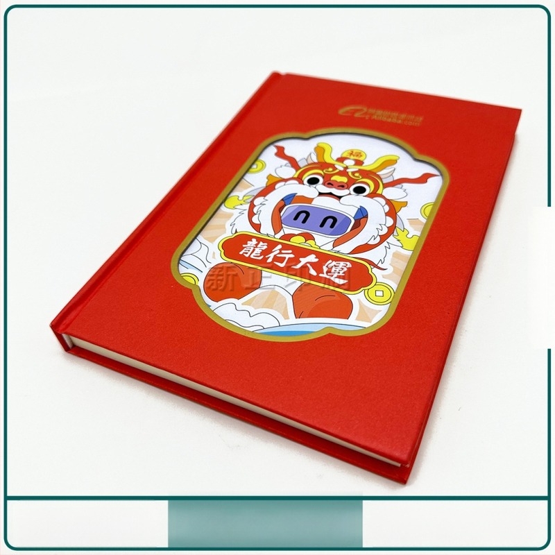 New year notesz testreszabható logóval, varrott keményfedeles kivitel, Dowling papír, 100 oldal