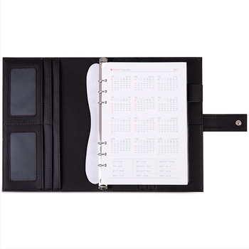 Deli 3158 Üzleti notesz bőrtokkal és leválasztható lapokkal, 25K méret