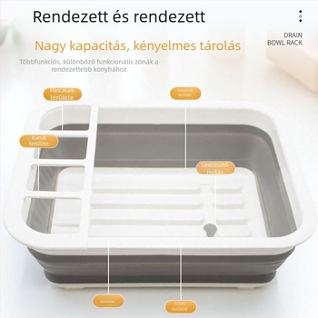 Tálak szárítórácsa (műanyag, modern stílus, drenázs kialakítás, 2025-ben piacra kerül)