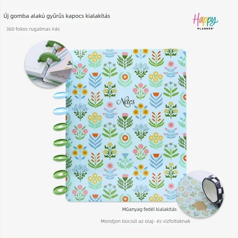 Naplófüzet – Leválasztható napló-tervező, gyűrűs kötés, PVC fedél, offset papír 120 g, 100–200 oldal