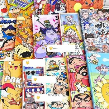 Kemény kötésű notesz kézzel rajzolt oldalakkal, Cartoon INS stílus