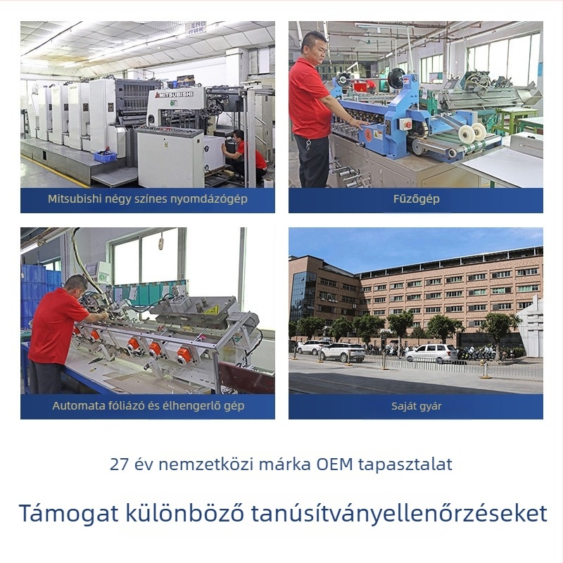 Spirálisan kötött jegyzetfüzet testreszabható belső oldalakkal diákok számára, 360°-os lapozás, 60 g/m² írópapír