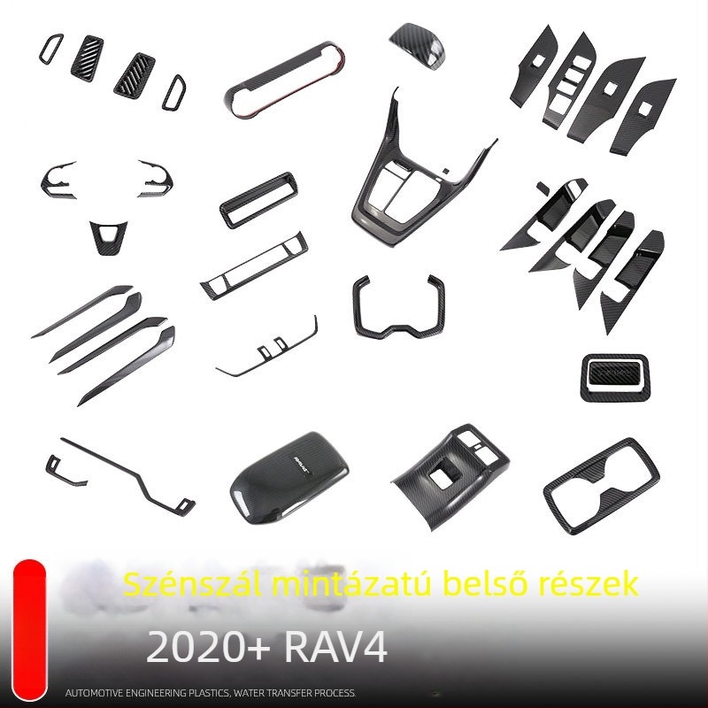 ABS belsőépítési készlet Toyota RAV4 RongFanghoz — egységes öntvény középső konzolhoz, pohártartó és kapcsolópanel