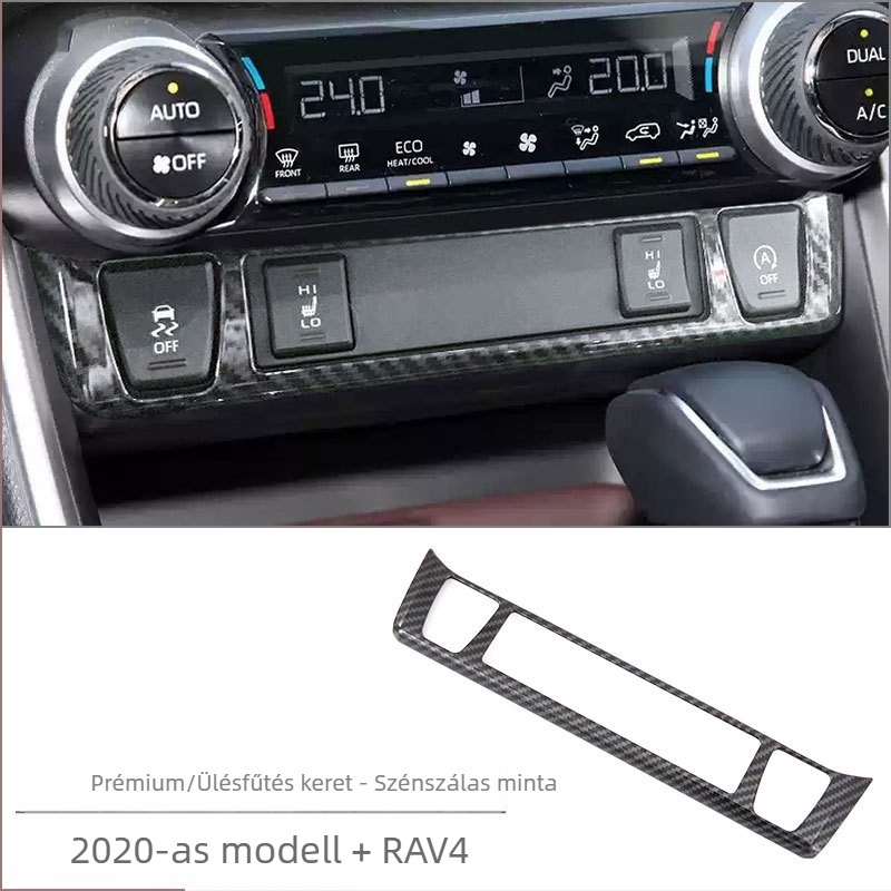 ABS belsőépítési készlet Toyota RAV4 RongFanghoz — egységes öntvény középső konzolhoz, pohártartó és kapcsolópanel