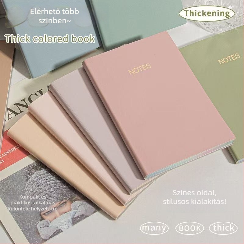 C6 bőrhatású notesz Lock-Line kötésű, 75 g papír, belső oldalak mérete 156 × 105 mm
