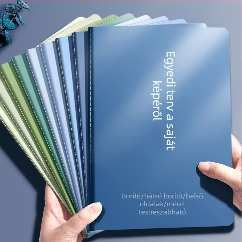 Notebook dz002 — varrós kötés; fedél papírból; belső 80 g/m² papír; logónyomtatás elérhető; testreszabás elérhető; üzleti iroda stílus
