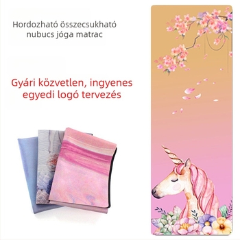 Csúszásmentes, összecsukható jóga matrac, gumiból, 1,5 mm vastagság, 1250 g súly