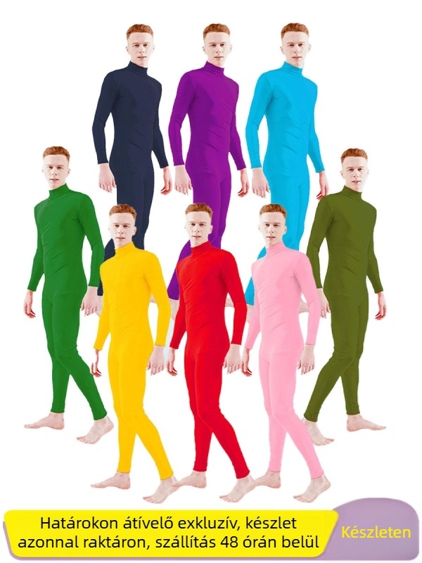 Zentai egyrészes ruha, tej-selyem anyagú, uniszex, 2024 tavasz, szett