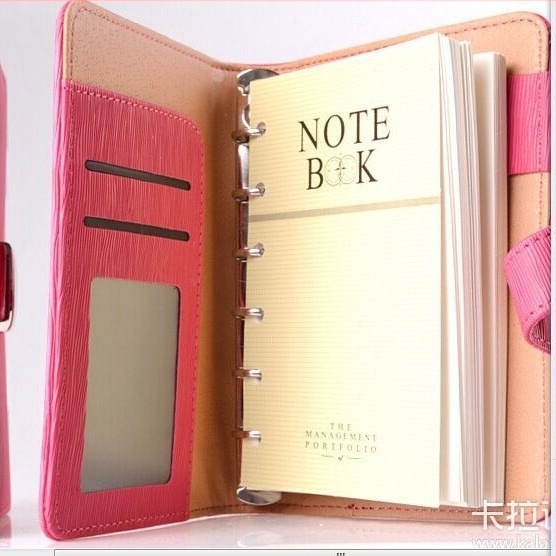 Többcélú notesz cserélhető oldalakkal, kártyatartó rekesz, PU bőr, logó domborítás