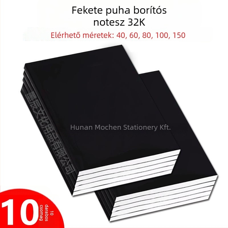 Bőrhatású notesz drótos kötésű, 70 g/m² papír, 1–50 oldal, üzleti iroda stílus