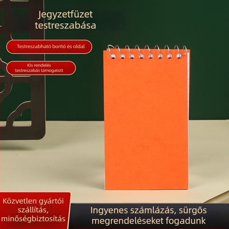 Spirál notesz testreszabható, Page wood márka, 80 g papír, több oldalas