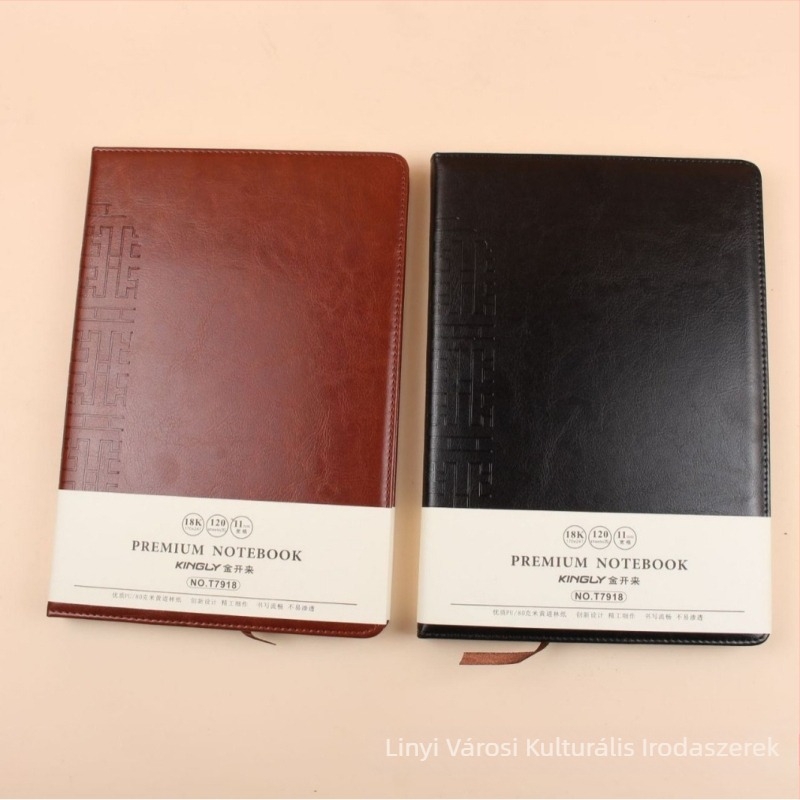 Jin Kailai T79 sorozat notesz, műbőr borító, drótos kötés, Forest papír 80G, 120 oldal