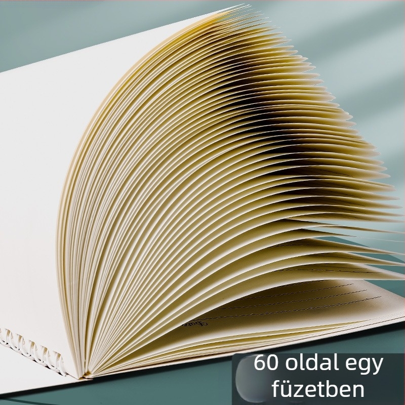 Diákoknak szóló spirálkötésű jegyzetfüzet, rajzfilmszerű dizájn, 75 g/m² cellulózpapír, 1–50 oldal, japán és koreai stílus