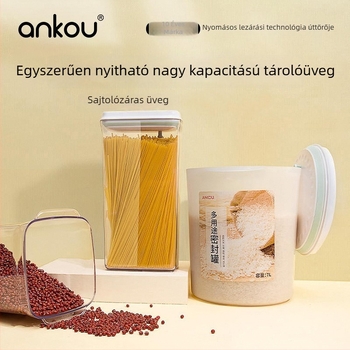 Ankou Rizstároló hordó, műanyag, zárt, nedvességálló, rovarálló, 5–6 L