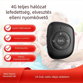 RF-V50 Medál 4G kapcsolattal, SOS egygombos hívás, 1000 mAh akkumulátor, iOS kompatibilis