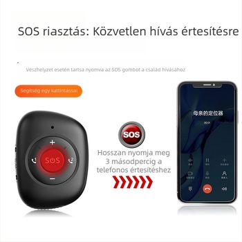 RF-V50 Medál 4G kapcsolattal, SOS egygombos hívás, 1000 mAh akkumulátor, iOS kompatibilis