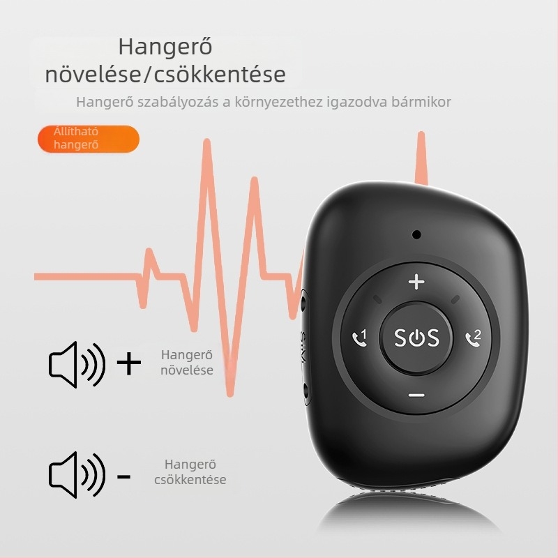 RF-V50 Medál 4G kapcsolattal, SOS egygombos hívás, 1000 mAh akkumulátor, iOS kompatibilis