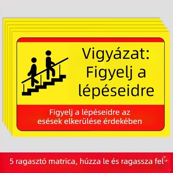 Személyre szabott padlómatricák nyilakkal – műhelyjelölések: egyenesen, balra, jobbra és a lépcső iránya