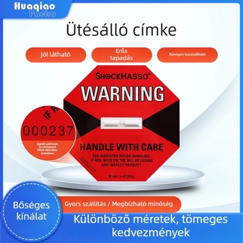 Piros ütésálló címke, 50 g, ütés elleni indikátor logisztikához