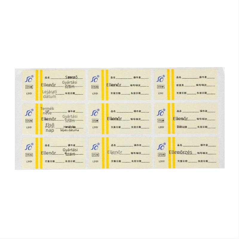 Obo PVC orvosi kémiai indikátor RF címke a magas hőmérsékletű gőz sterilizáláshoz — testreszabható, kórházak és egészségügyi központok számára