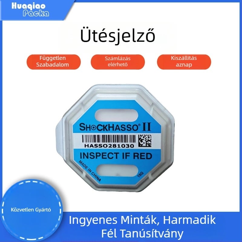 Színváltozású rezgésindikátor címke, nyolcszögletű forma, öntapadó
