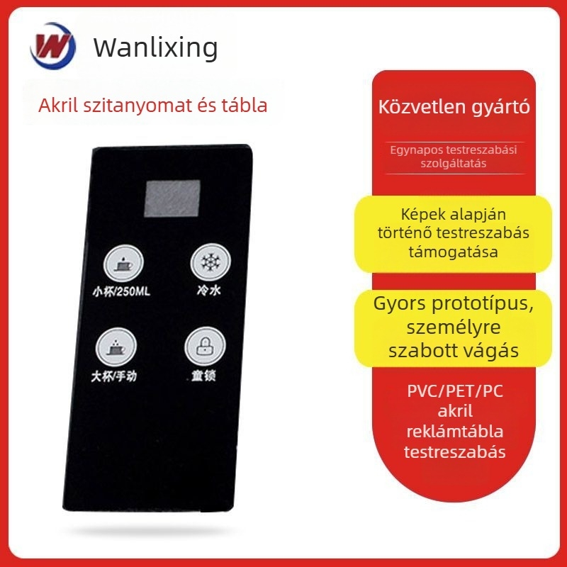 Akril jelzőpanel szitanyomáshoz – testreszabható feldolgozás, orvosi címkék, anyag: akril