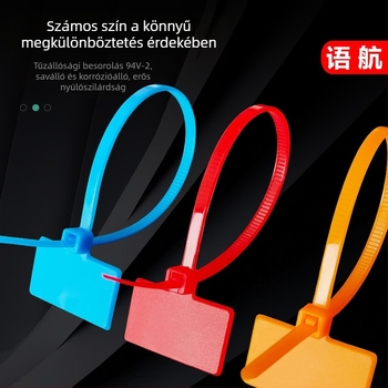 PA66 műanyag azonosító címke nylon pánttal, 3–35 mm-es alkalmazáshoz, Yuhang márka, nyomtatás nélkül