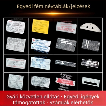 Testreszabott rozsdamentes acél azonosítótáblák elektromos berendezésekhez és szelepekhez